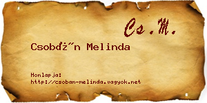 Csobán Melinda névjegykártya